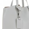 GEANȚĂ DIN PIELE shopper bag Genuine Leather gri deschis 6047